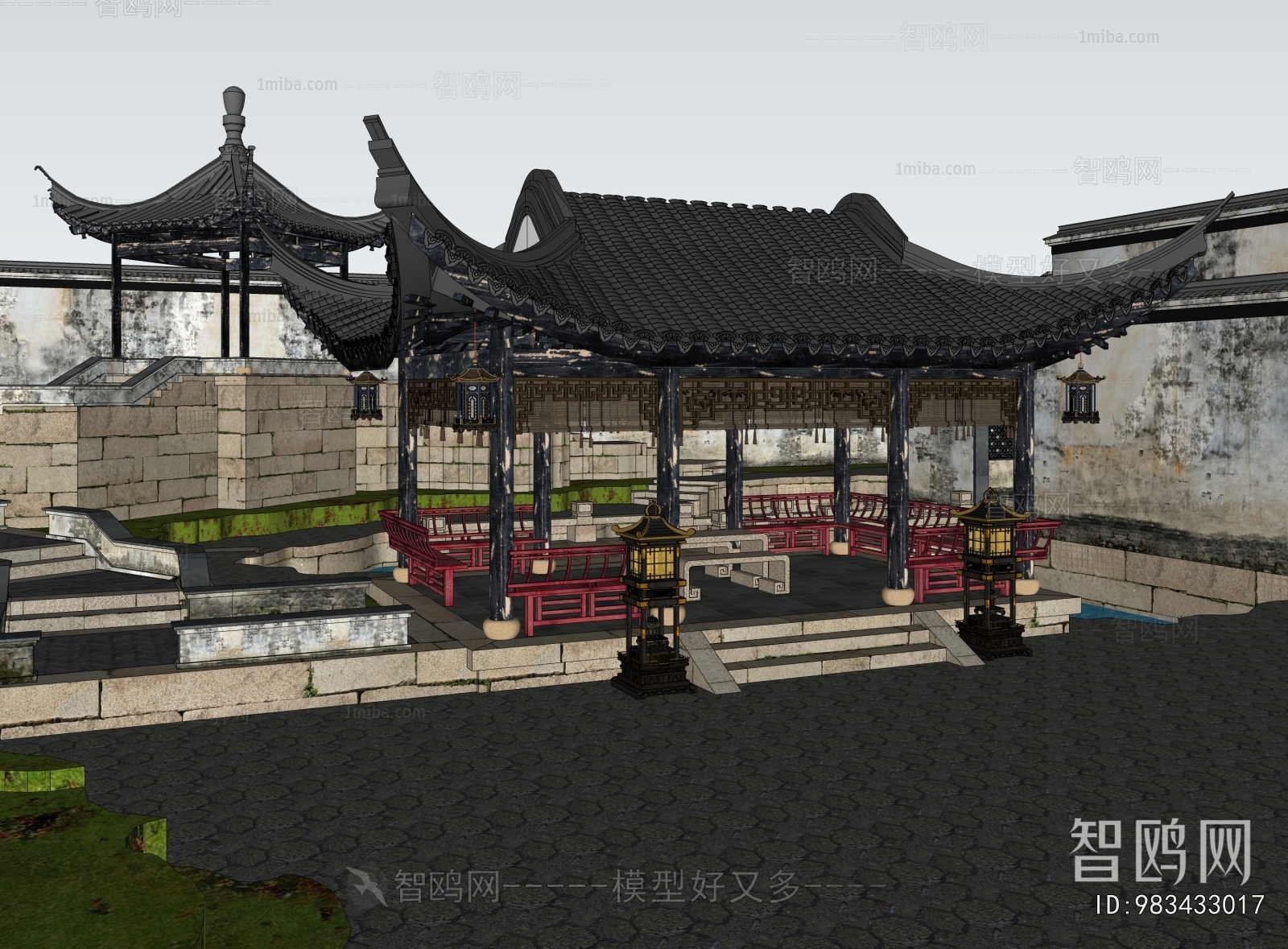 New Chinese Style Courtyard/landscape