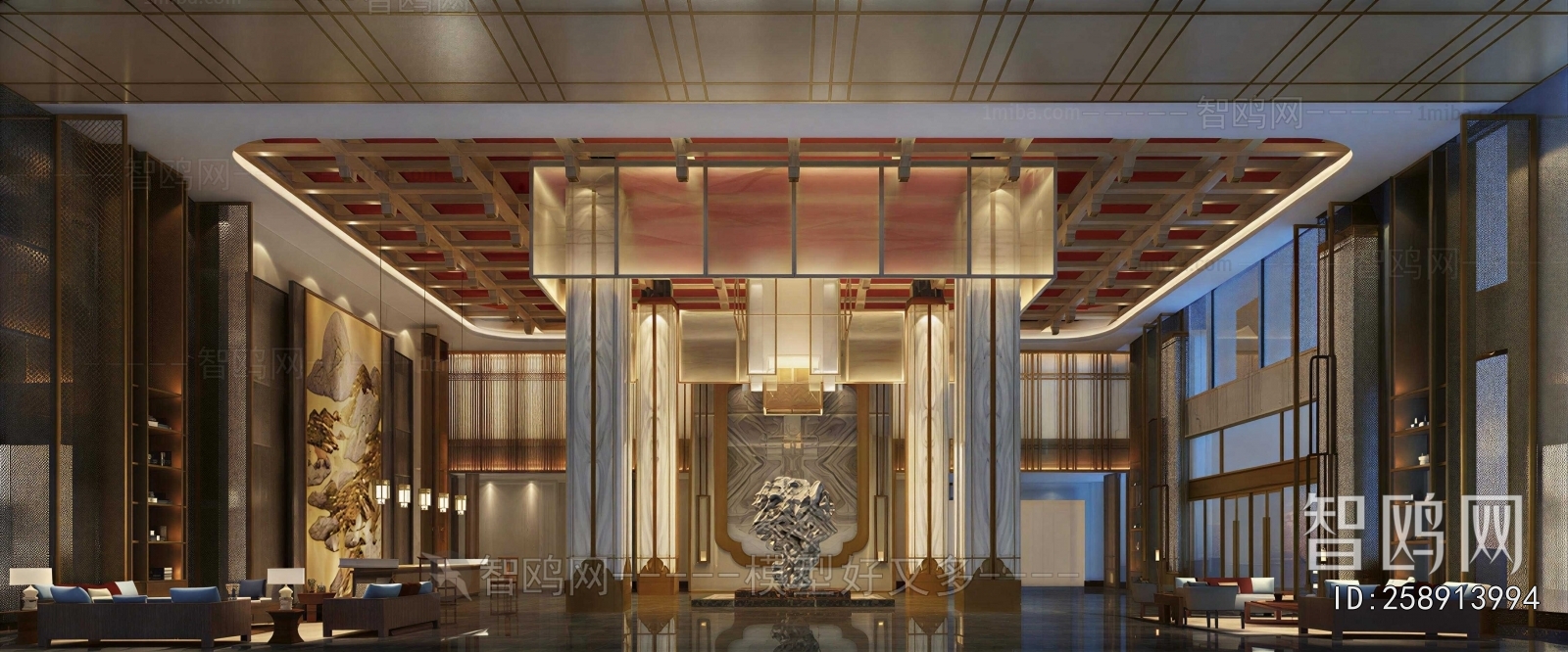 New Chinese Style Lobby Hall