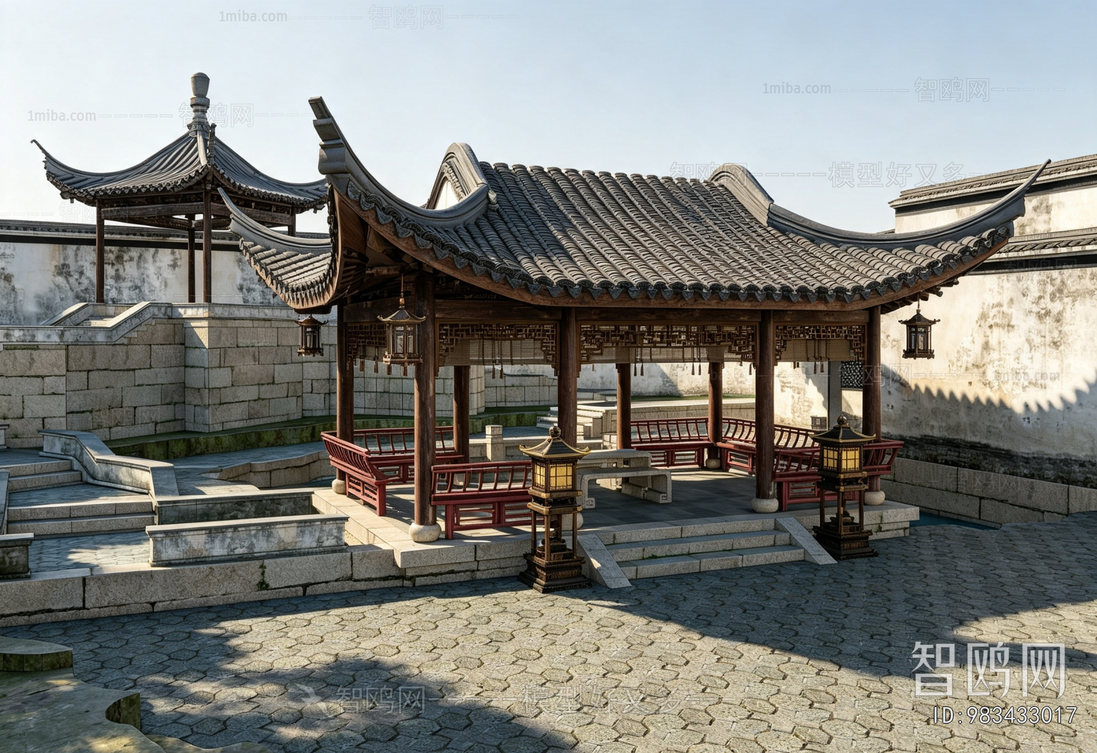 New Chinese Style Courtyard/landscape