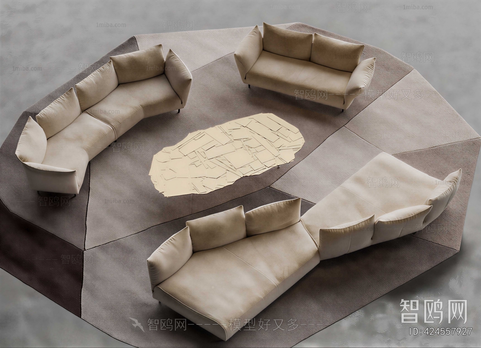 Wabi-sabi Style Sofa Combination