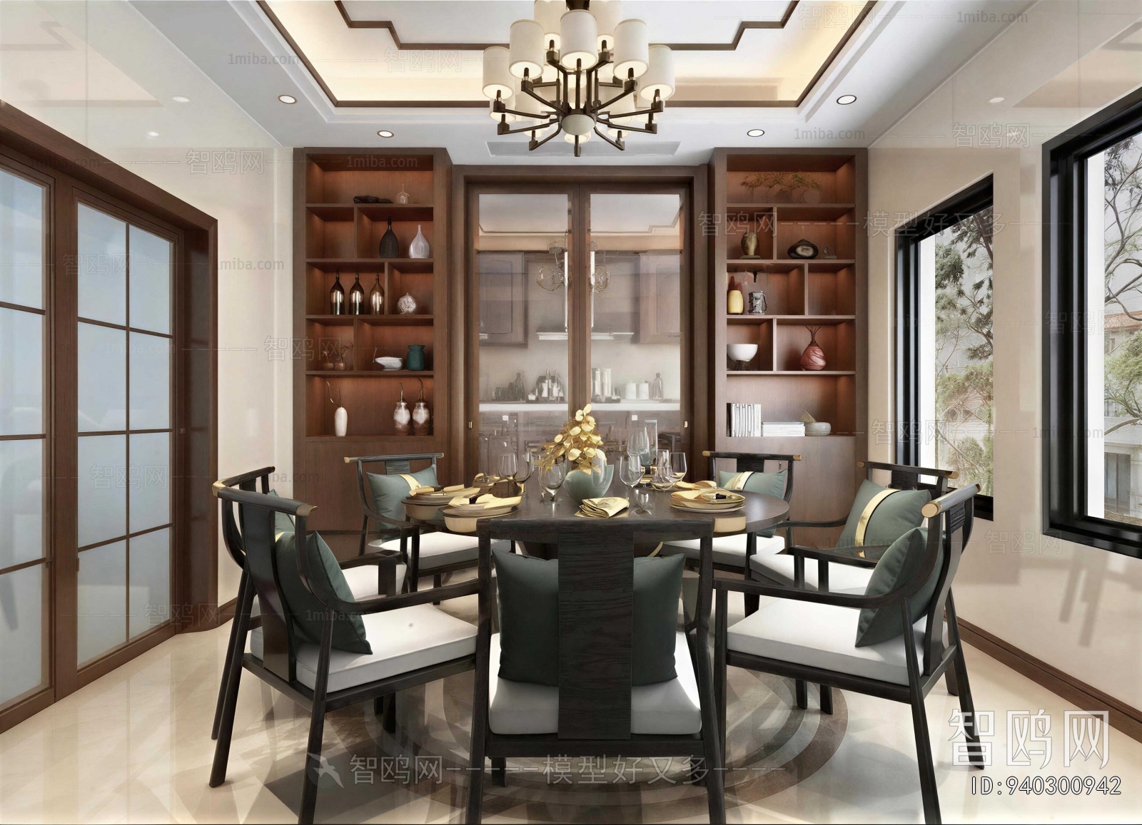 New Chinese Style Dining Room
