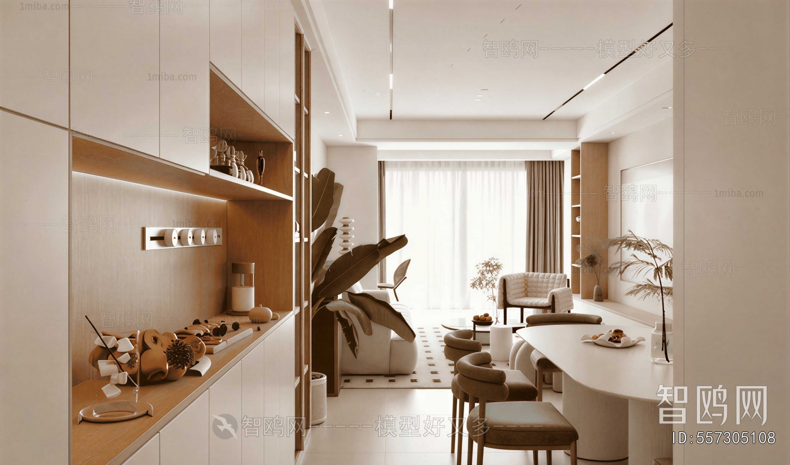Wabi-sabi Style Dining Room