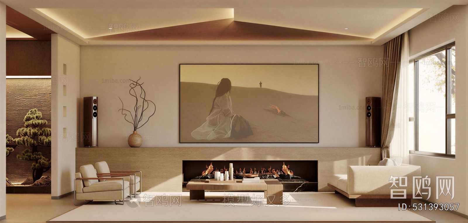 Wabi-sabi Style A Living Room