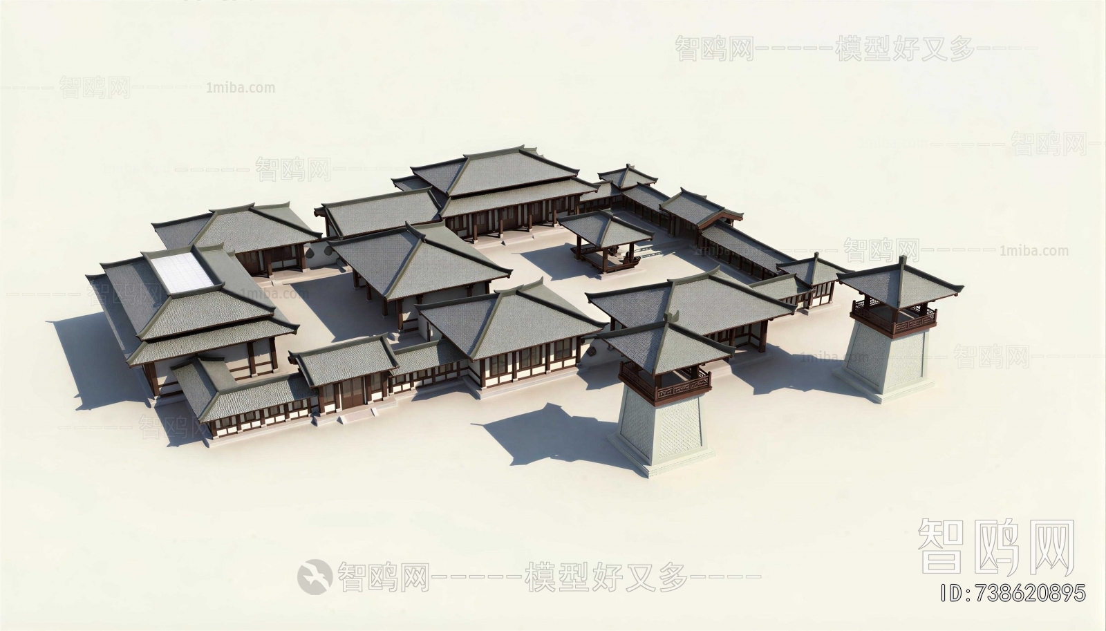 New Chinese Style Ancient Architectural Buildings