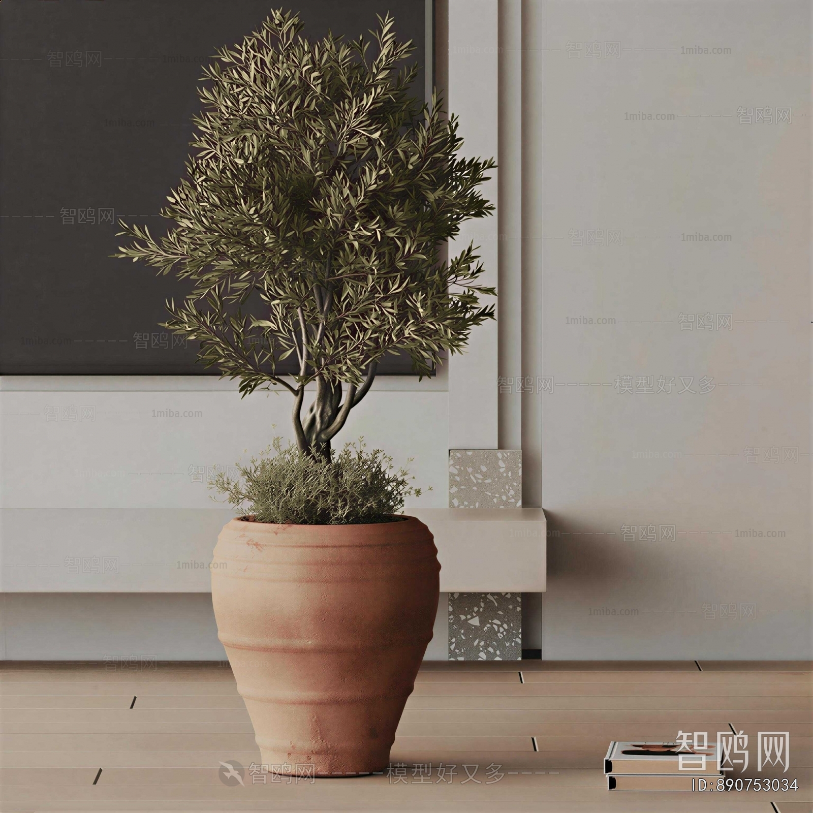 Wabi-sabi Style Ground Green Plant Potted Plants