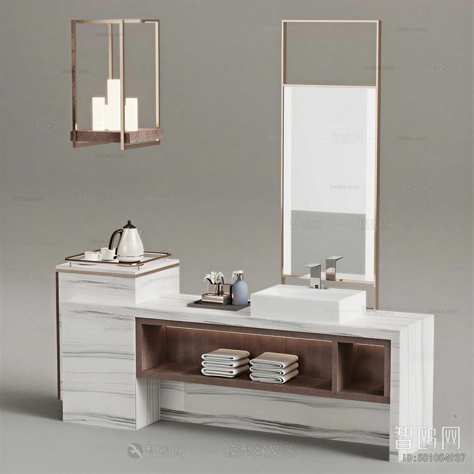New Chinese Style Bathroom Cabinet
