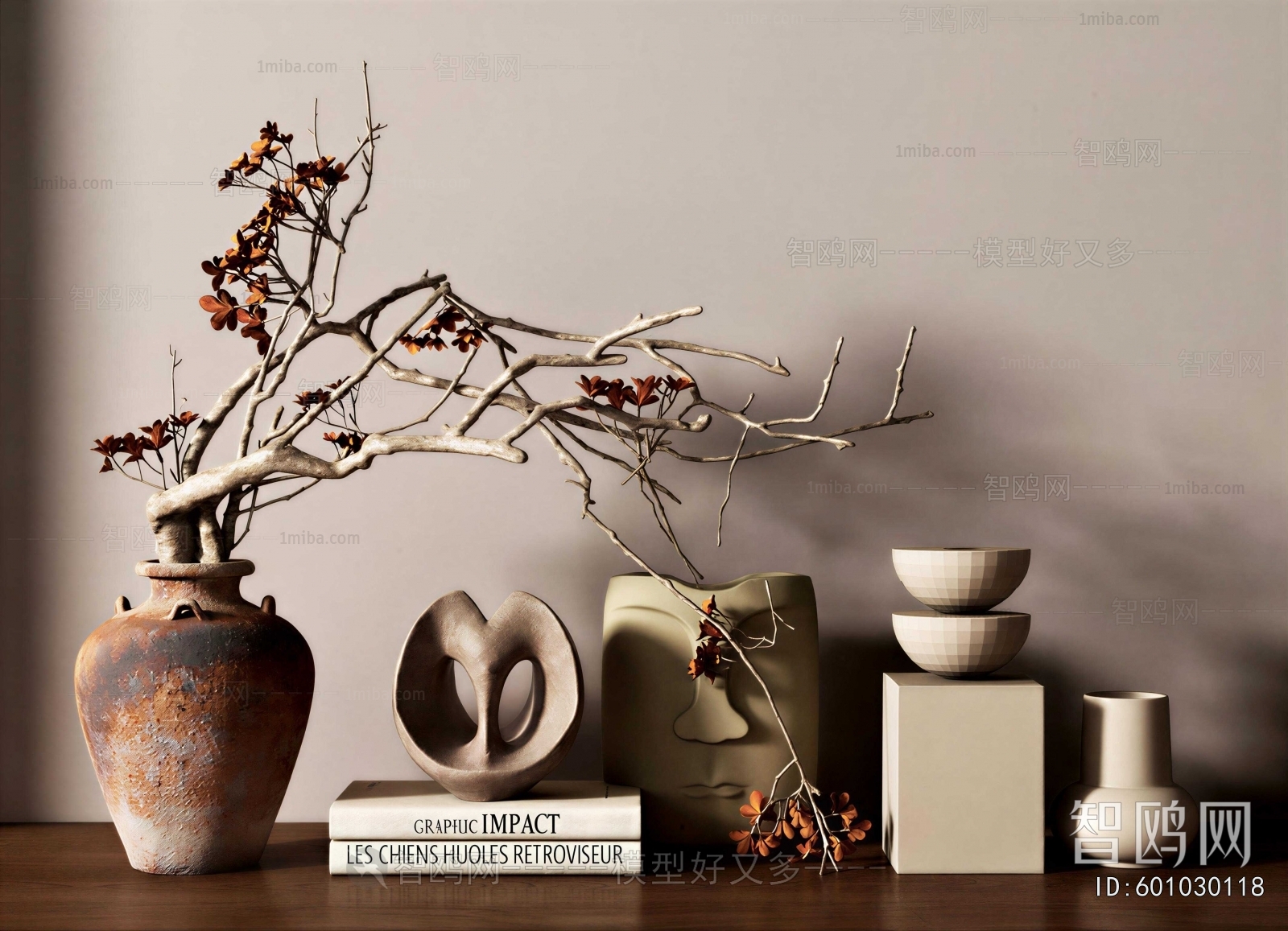 Wabi-sabi Style Dried Branch
