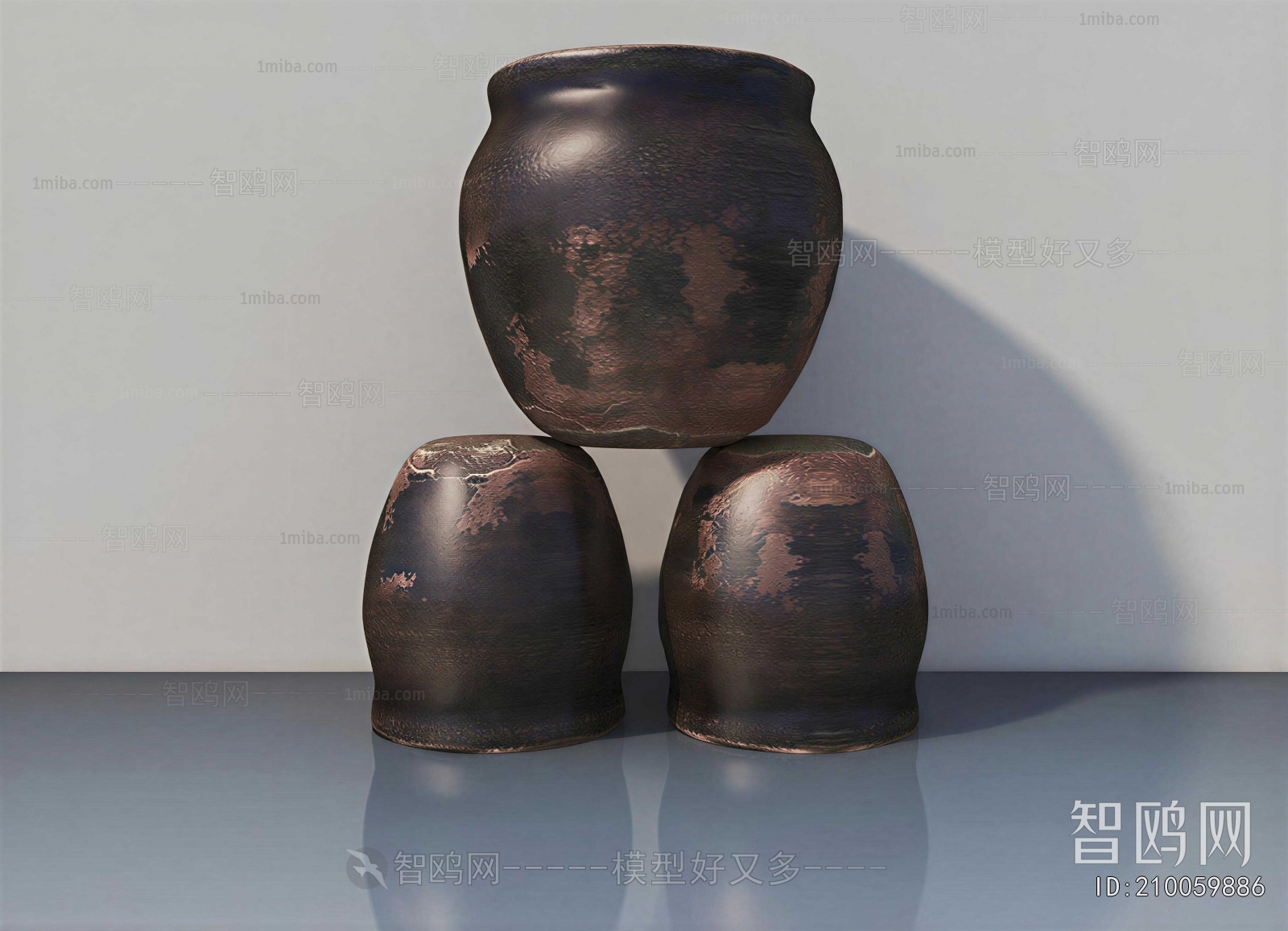 Wabi-sabi Style Clay Pot