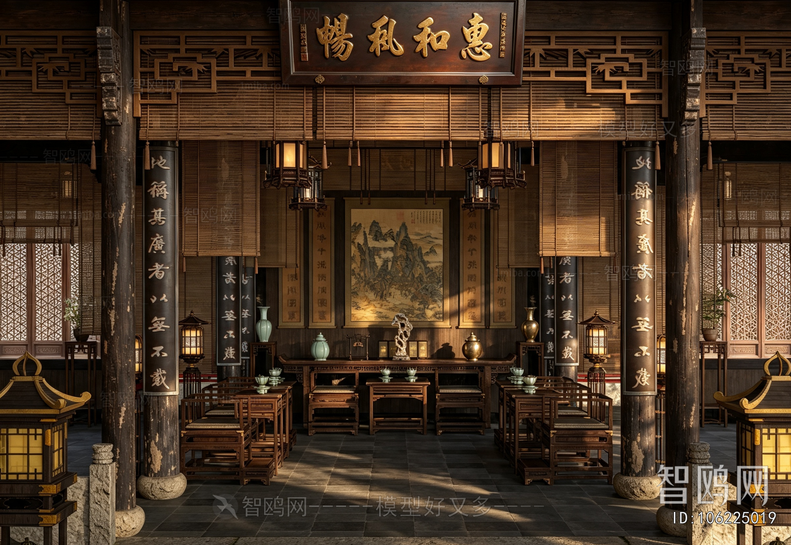 New Chinese Style Ancient Architectural Buildings