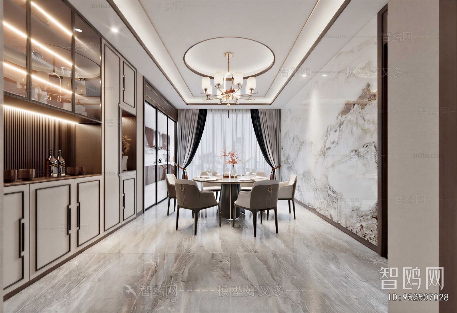 New Chinese Style Dining Room