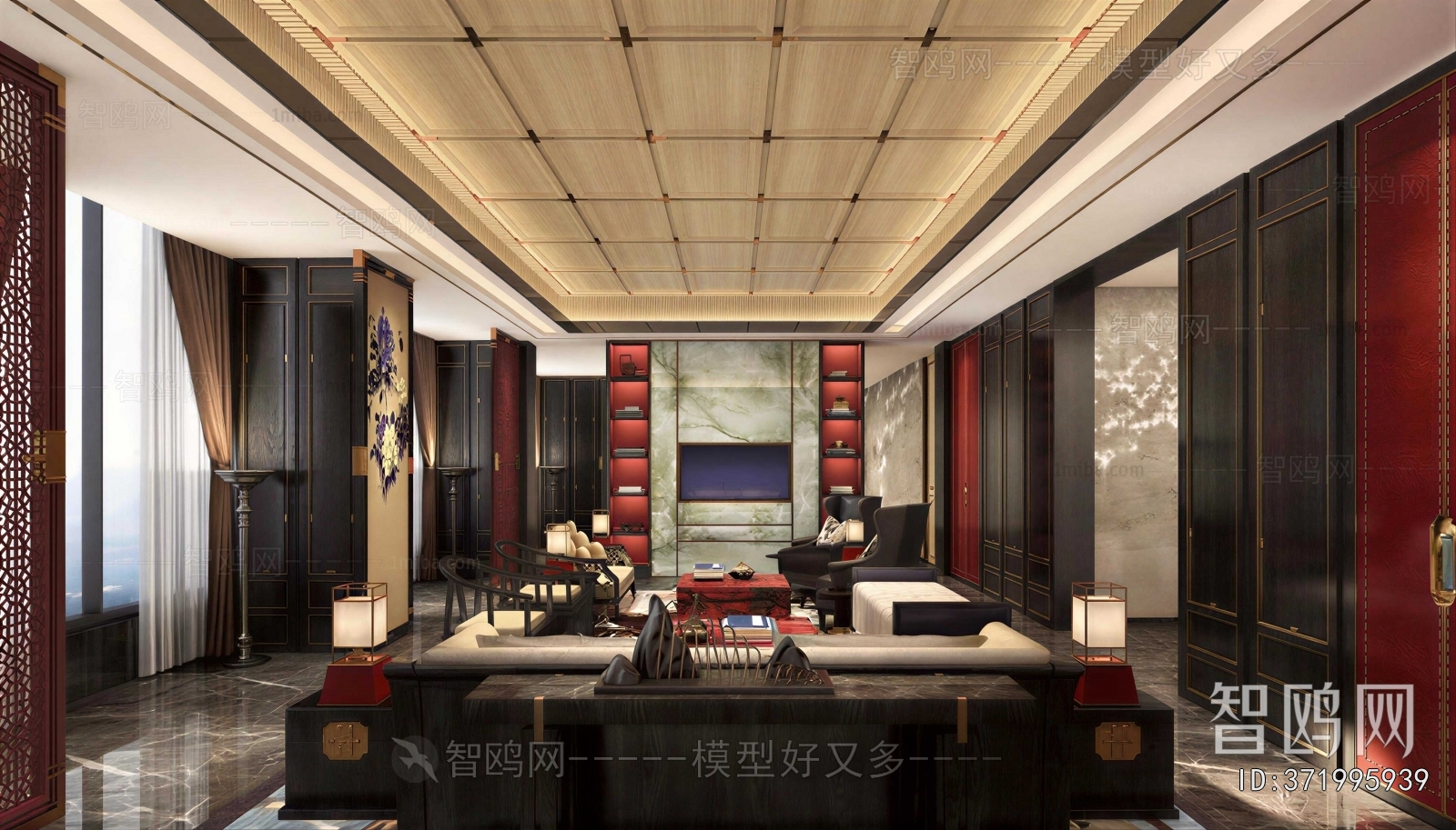 New Chinese Style A Living Room