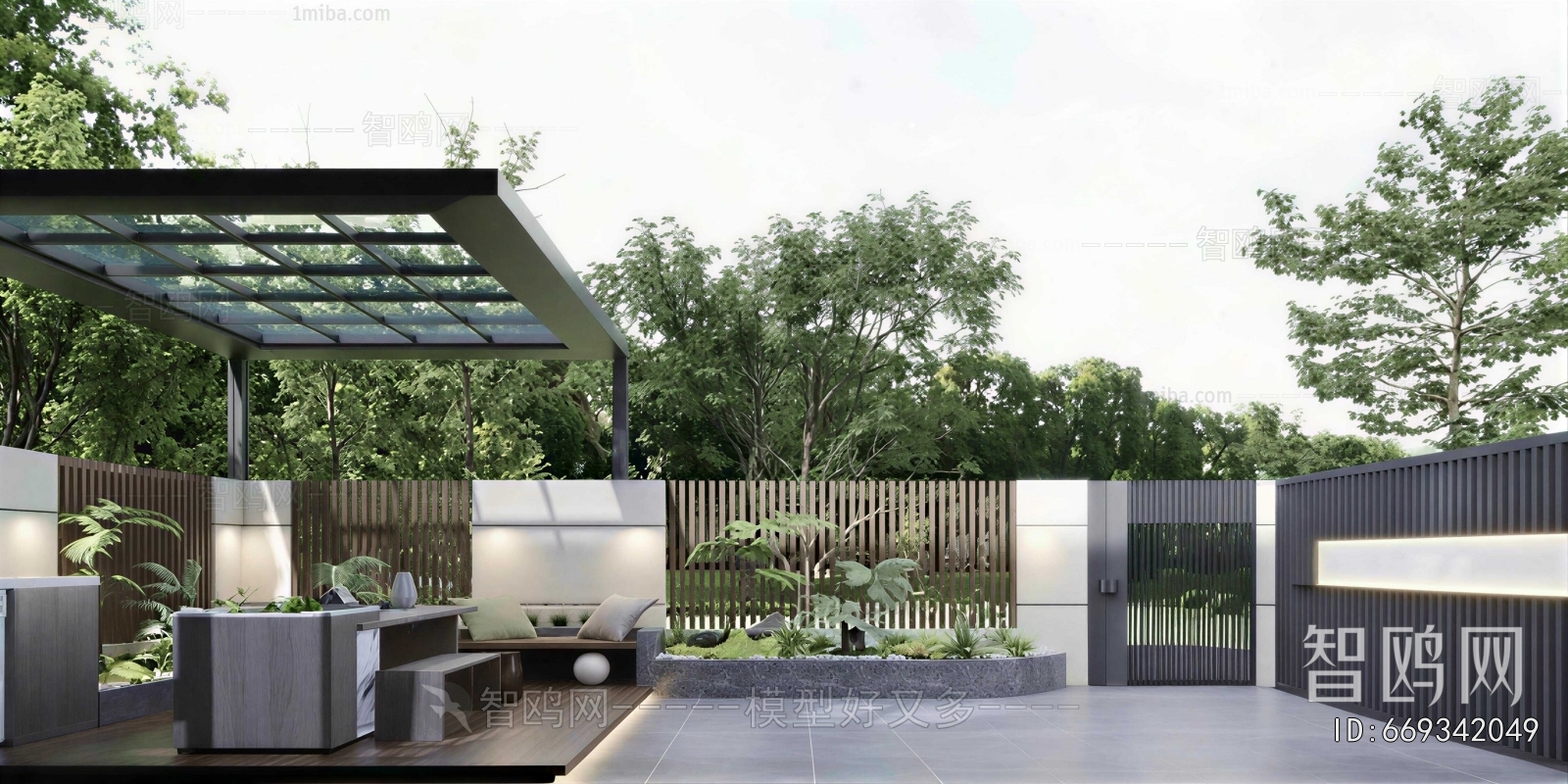 Modern Courtyard/landscape