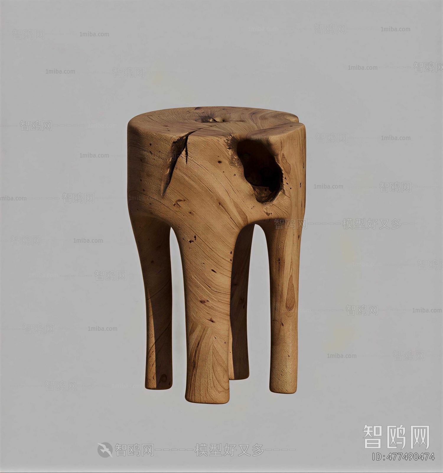 Wabi-sabi Style Stool