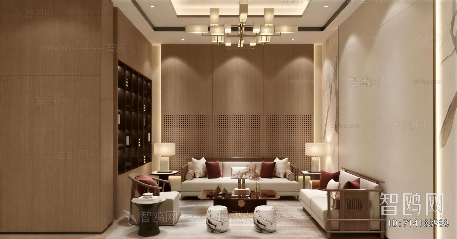 New Chinese Style A Living Room