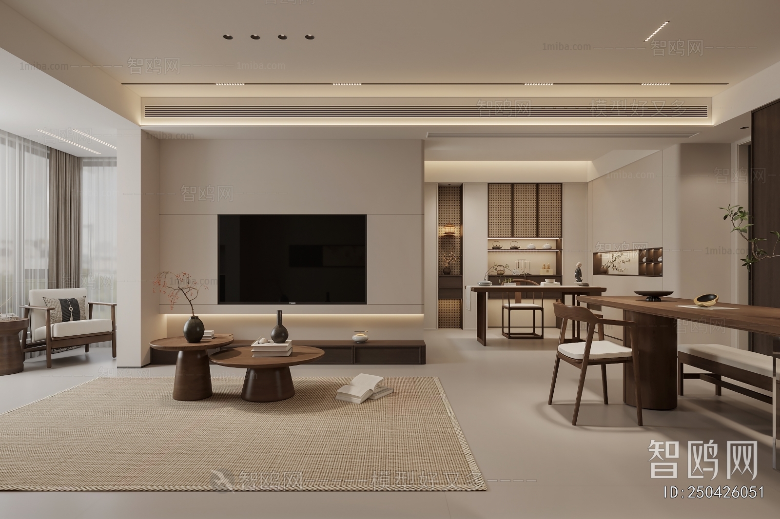 New Chinese Style A Living Room