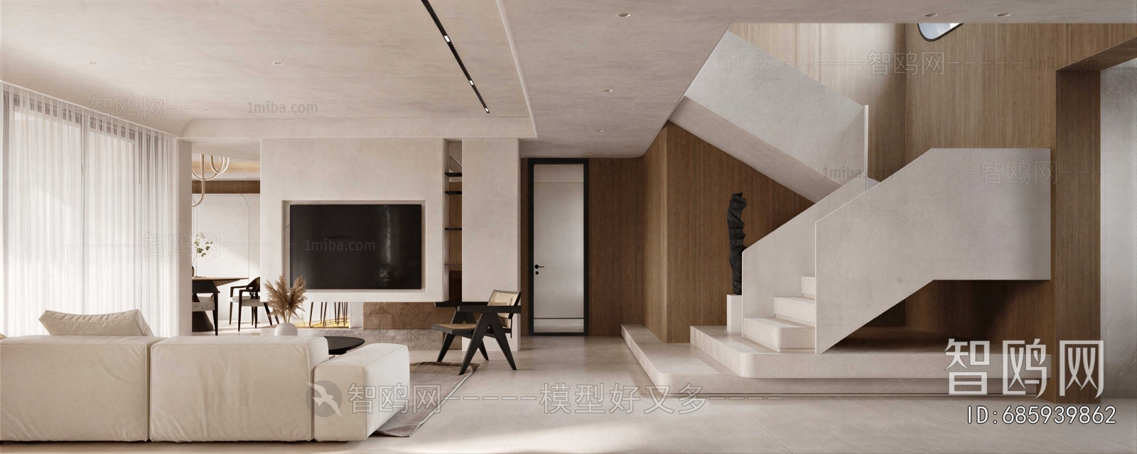 Wabi-sabi Style A Living Room