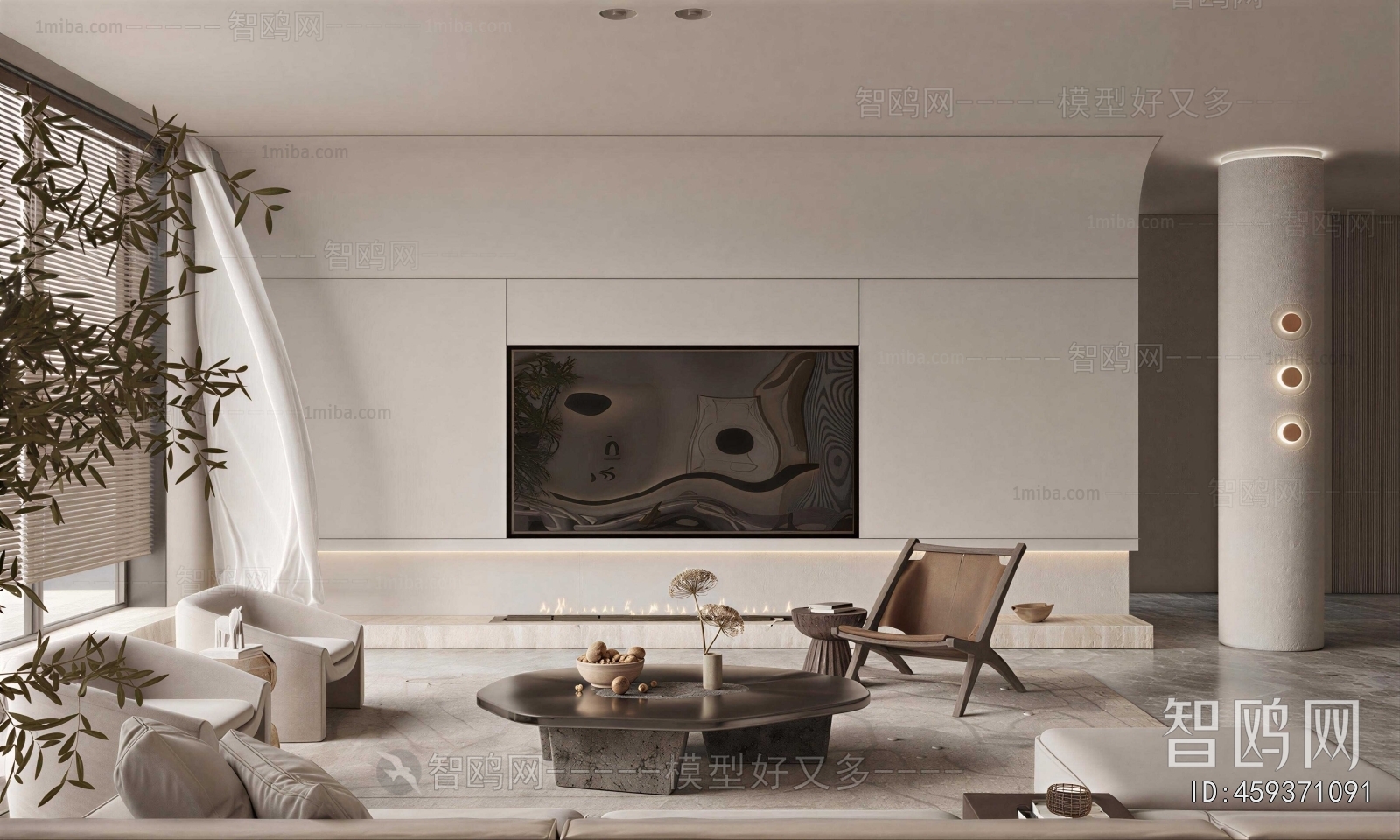 Wabi-sabi Style A Living Room
