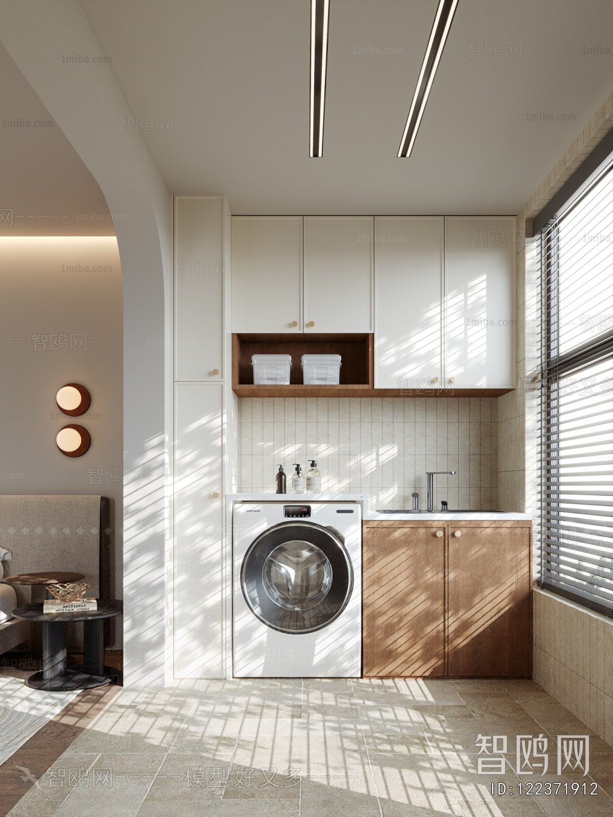 Modern Balcony Laundry Room