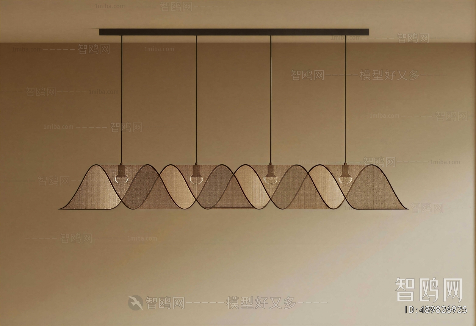 Wabi-sabi Style Long Chandelier