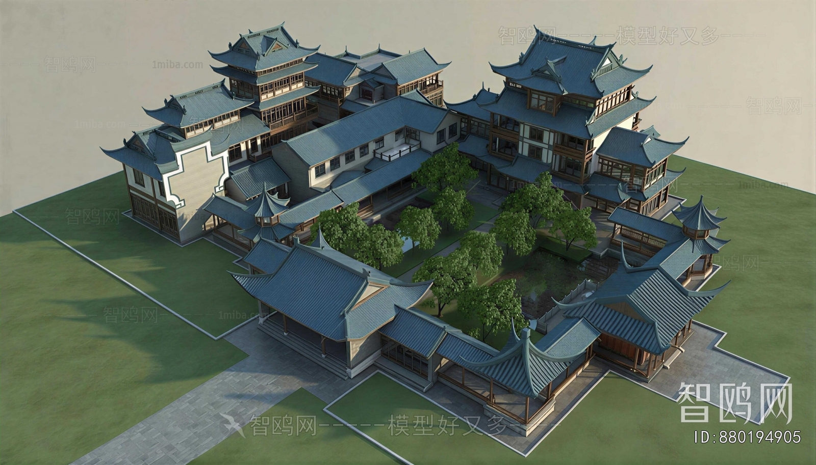 Chinese Style Architectural Bird's-eye View Planning