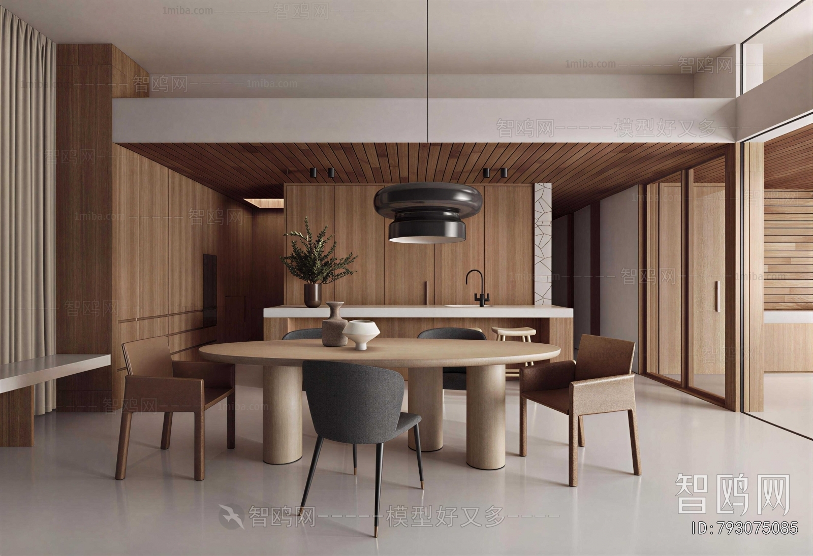 Wabi-sabi Style Dining Room