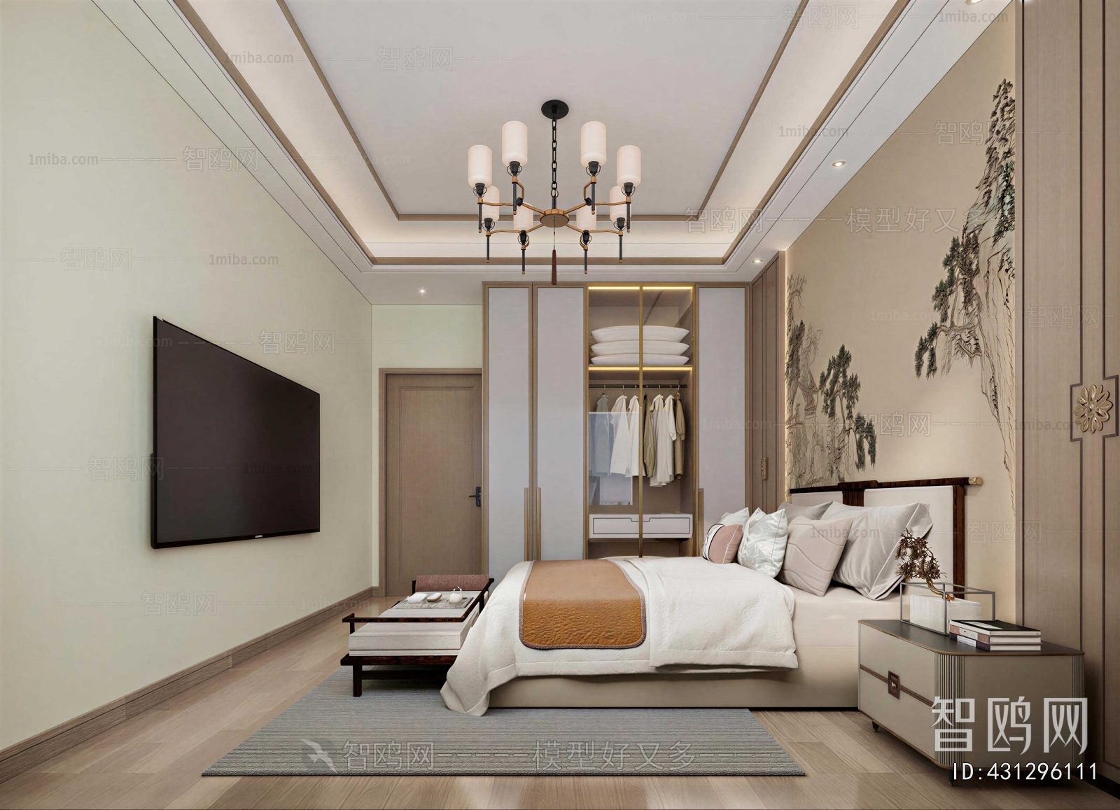 New Chinese Style Bedroom