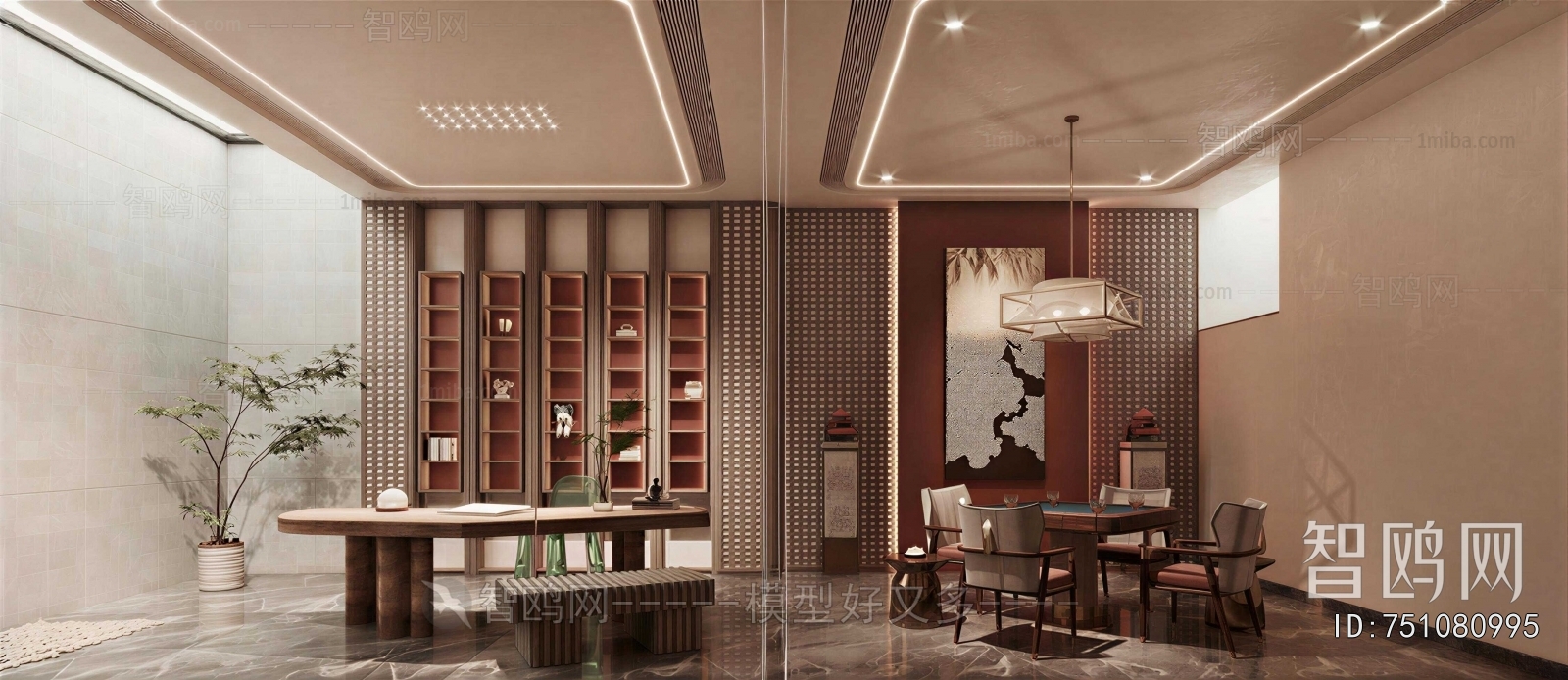 New Chinese Style Study Space