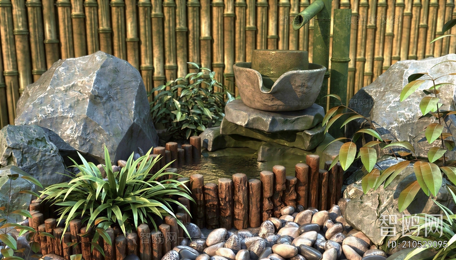 Japanese Style Rockery Waterscape