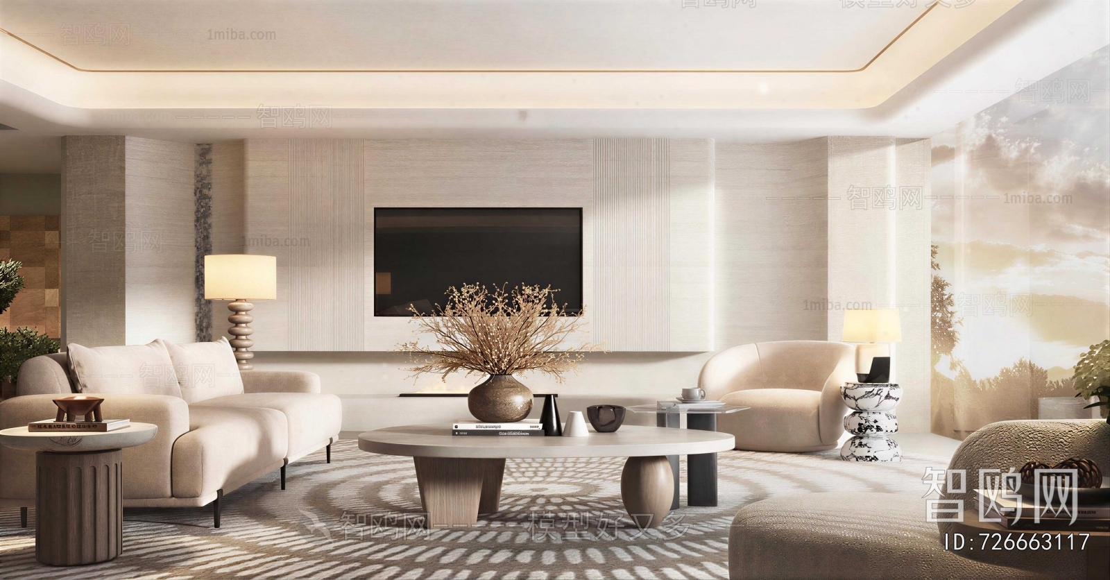 Wabi-sabi Style A Living Room