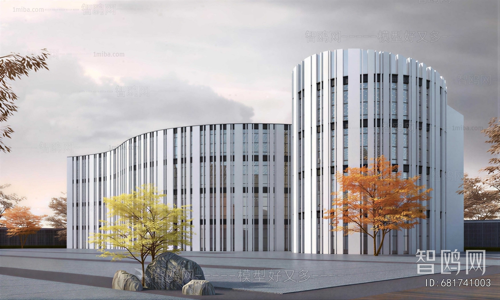 New Chinese Style Appearance Of Commercial Building