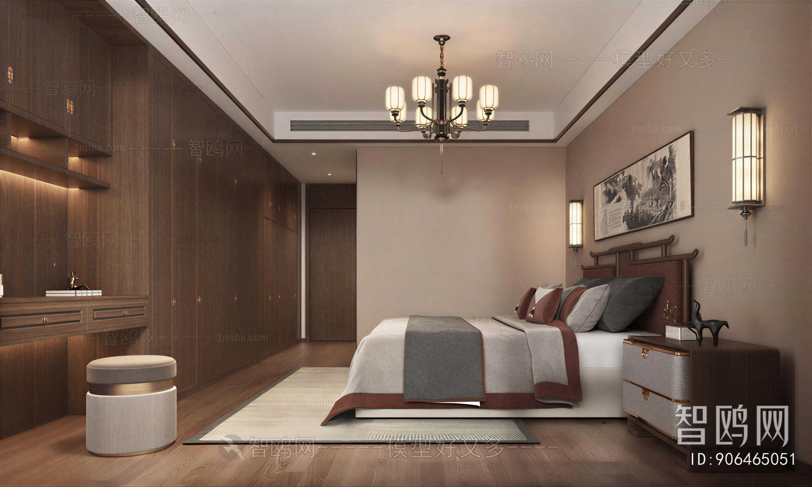 New Chinese Style Bedroom