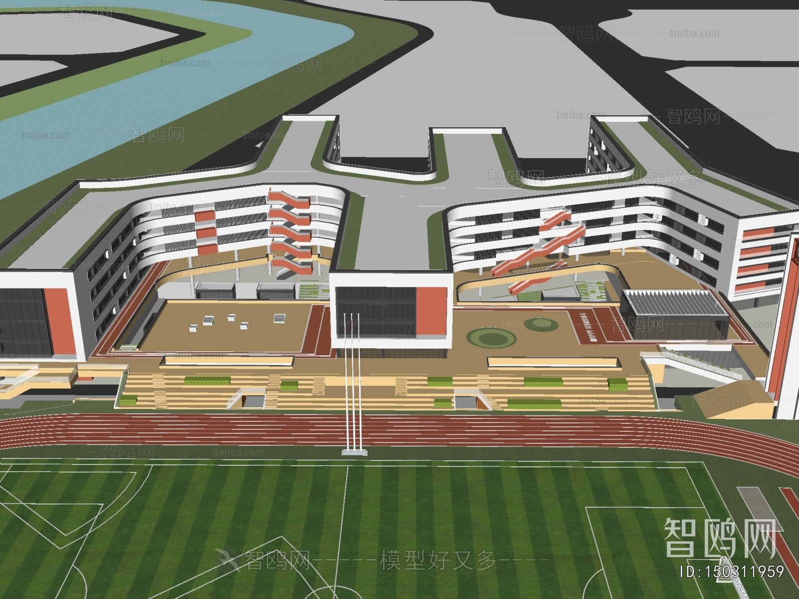 Modern Architectural Bird's-eye View Planning