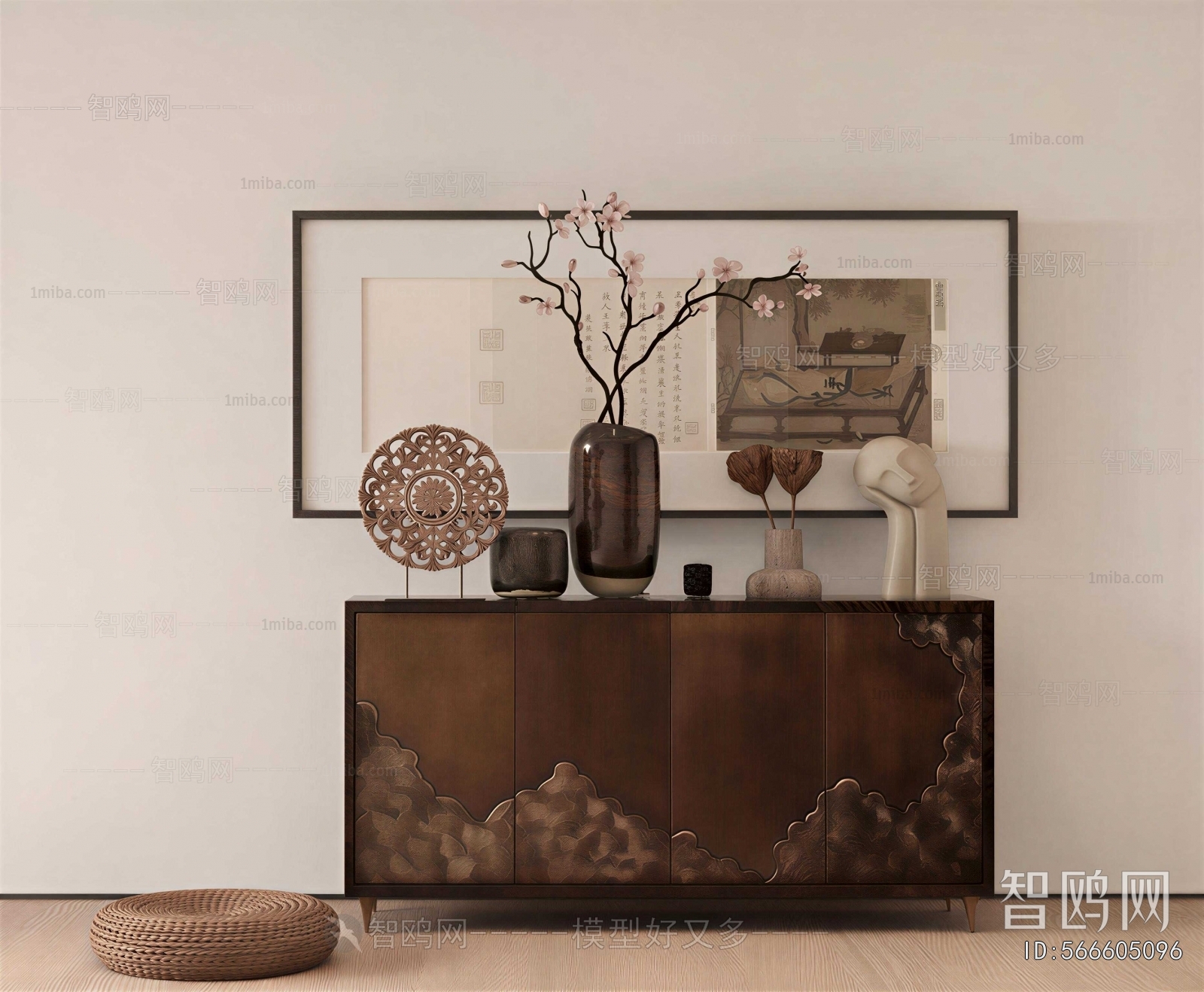 New Chinese Style Entrance Cabinet