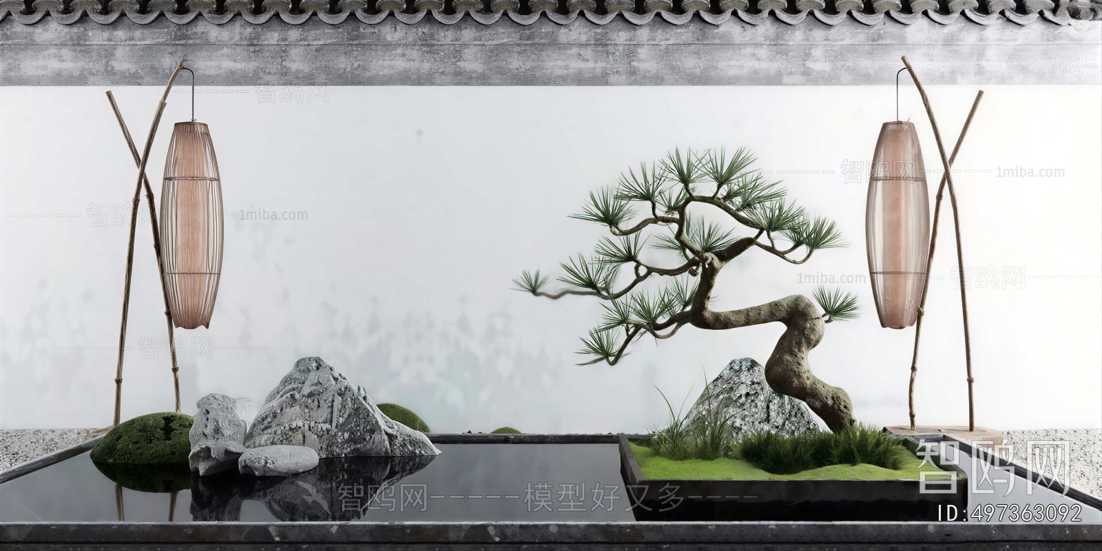 New Chinese Style Rockery Waterscape
