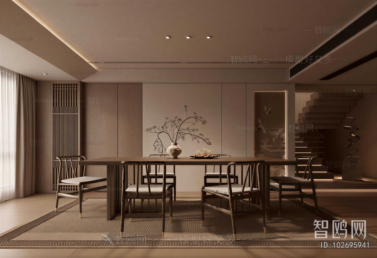 New Chinese Style Dining Room