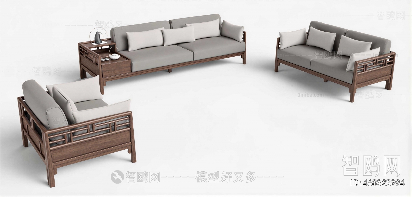 New Chinese Style Sofa Combination