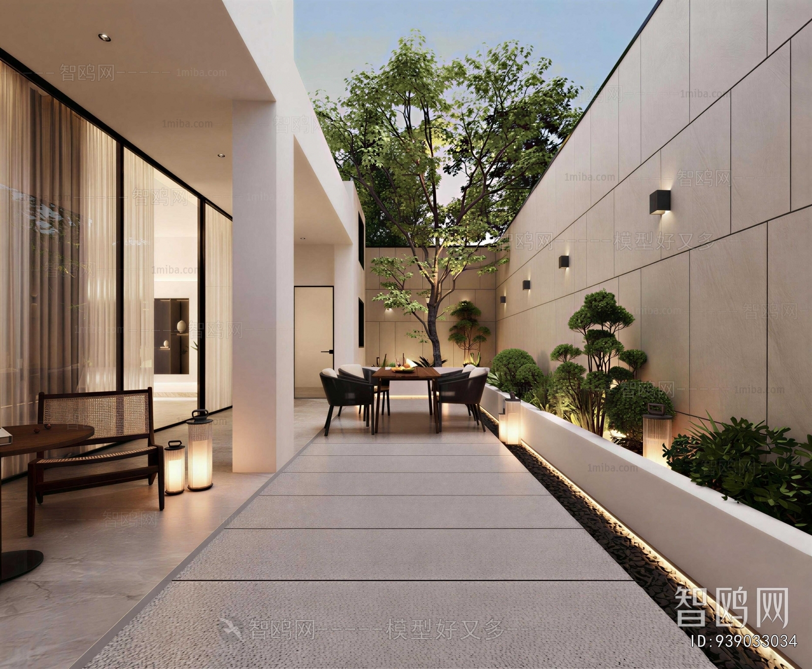 Modern Courtyard/landscape
