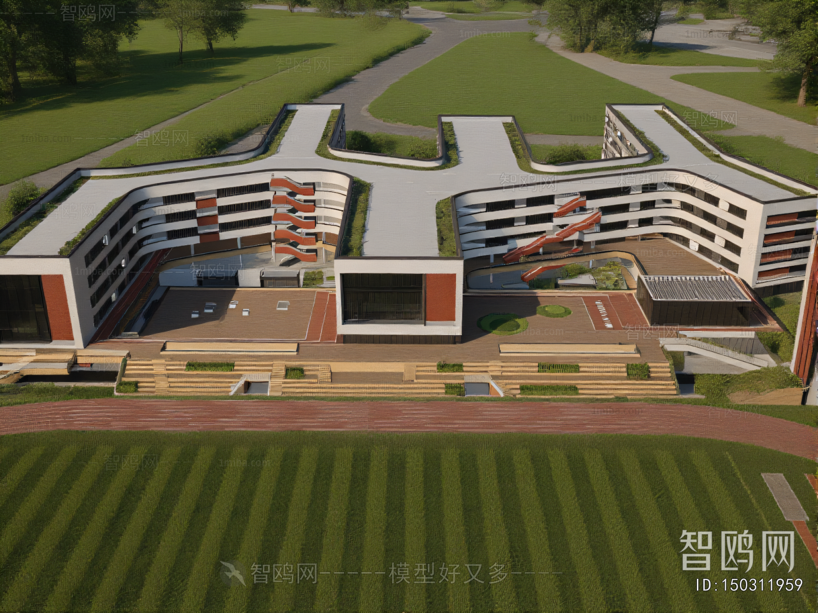 Modern Architectural Bird's-eye View Planning