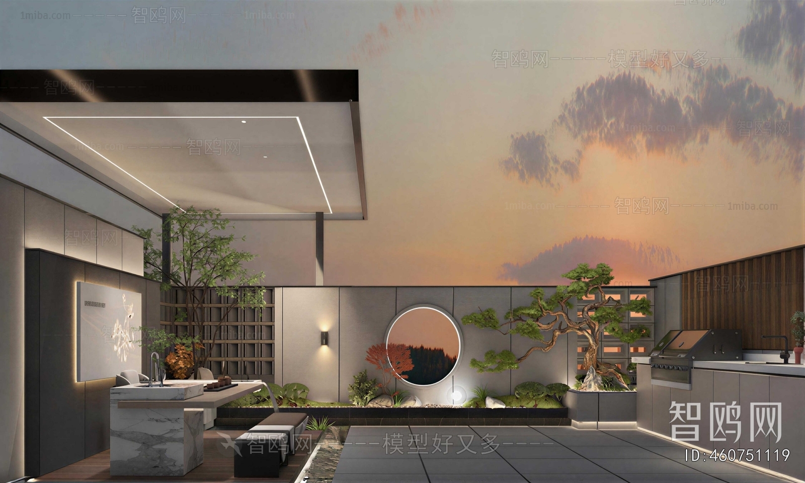 New Chinese Style Courtyard/landscape