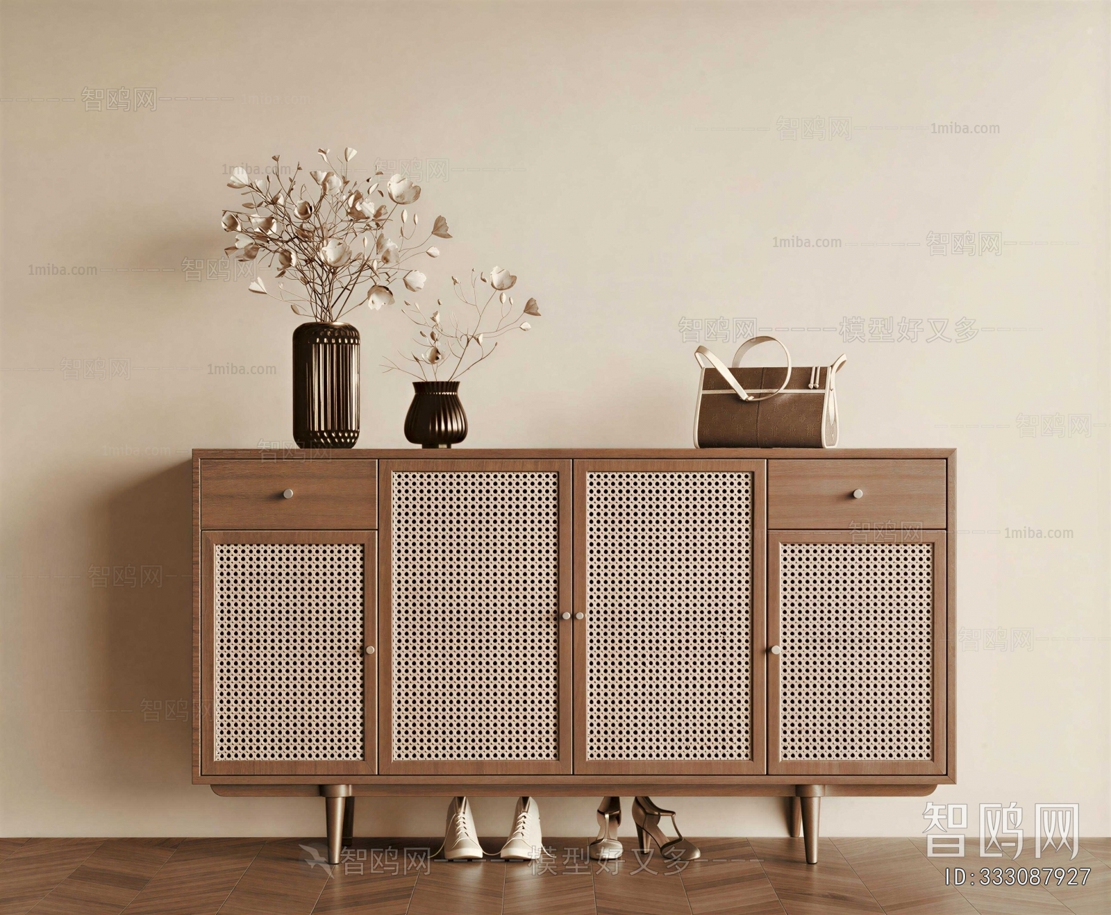 Wabi-sabi Style Side Cabinet