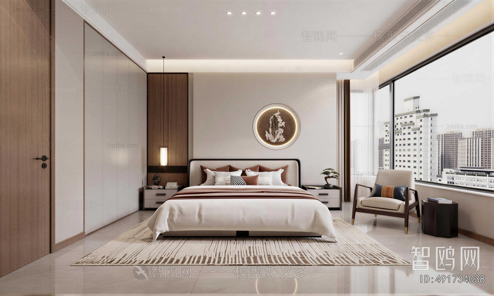 New Chinese Style Bedroom