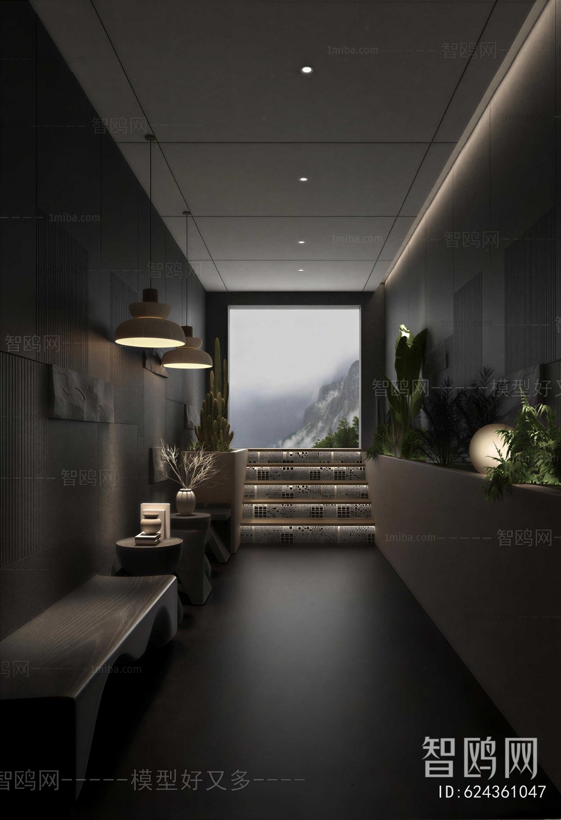 New Chinese Style Office Aisle