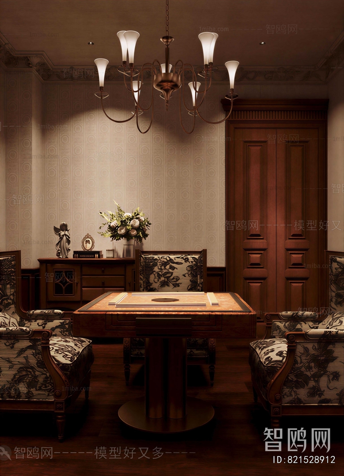 European Style Chess And Card Room