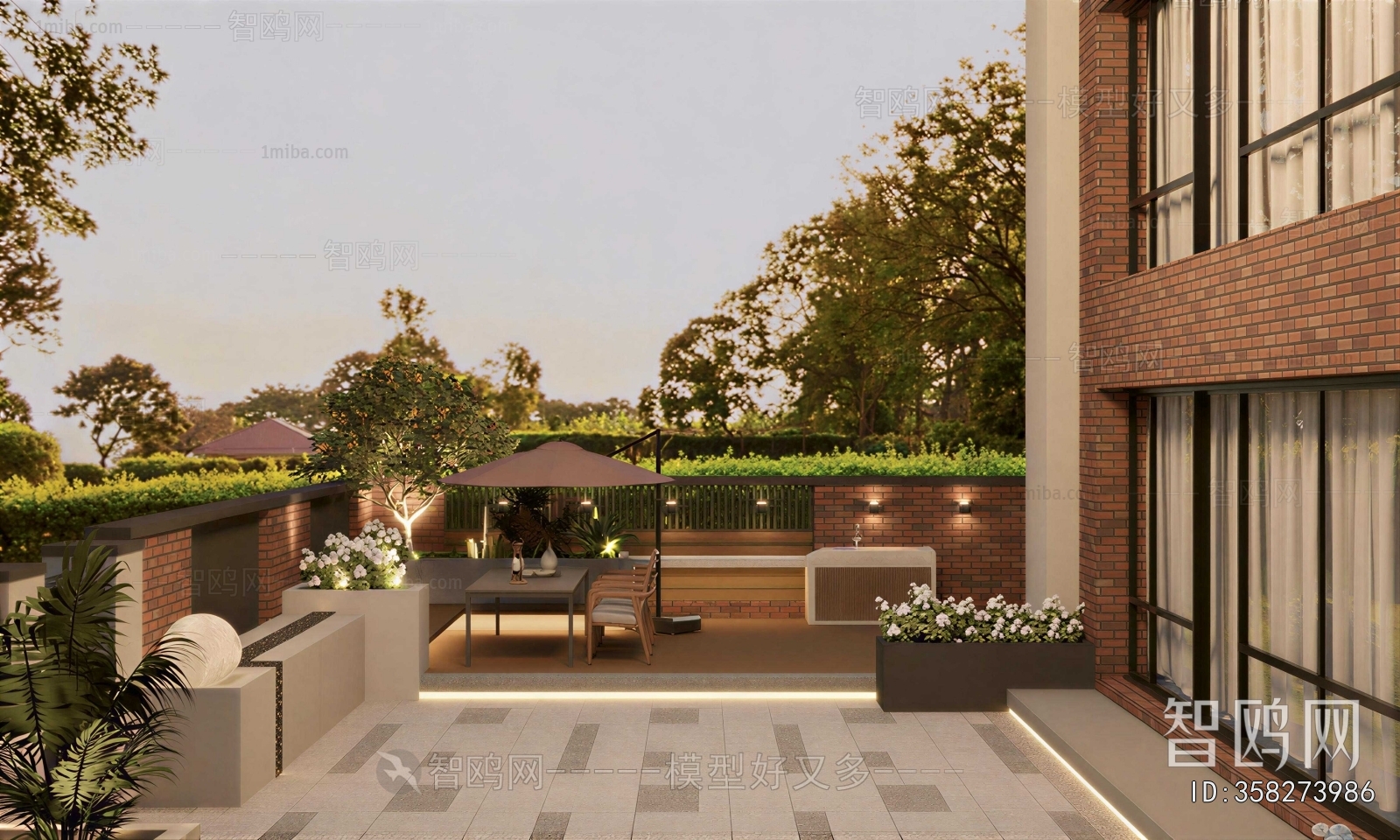 Modern Courtyard/landscape
