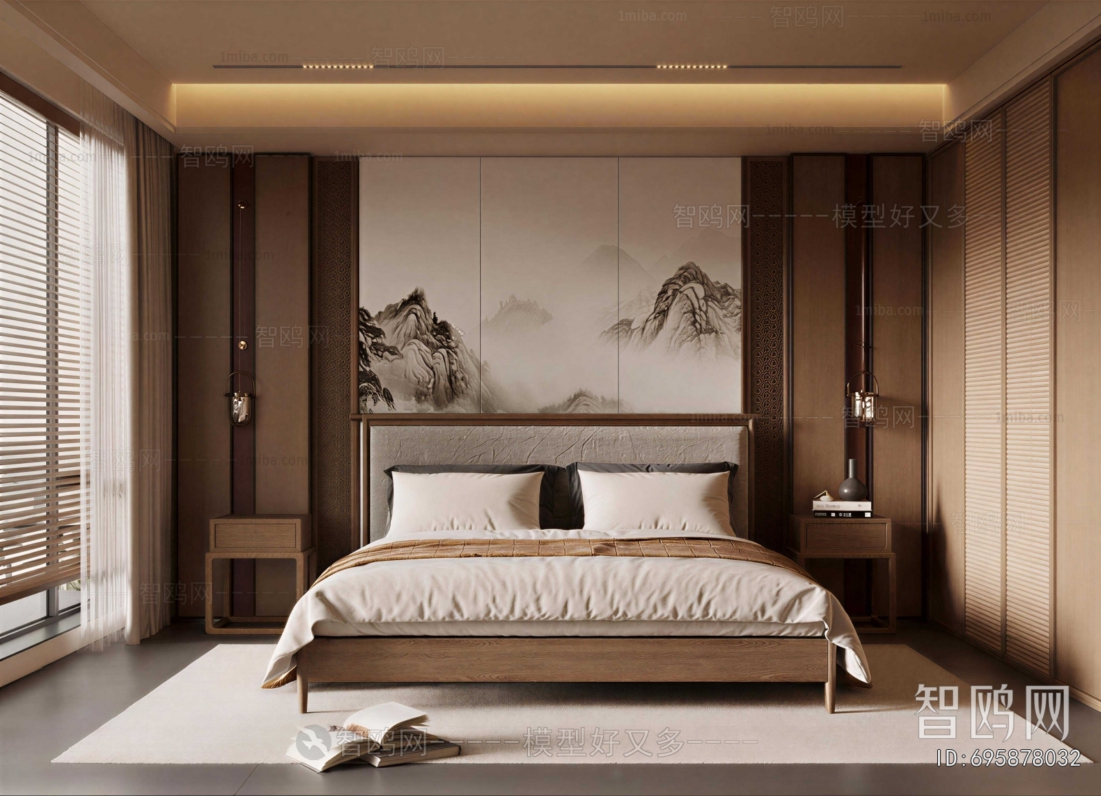 New Chinese Style Bedroom
