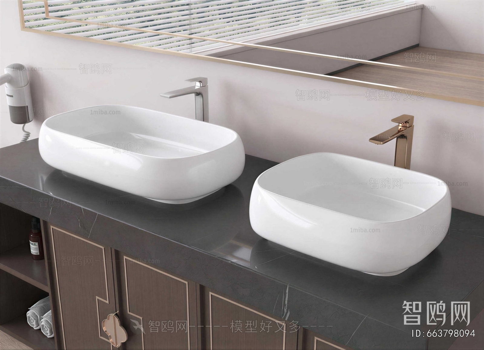 New Chinese Style Bathroom Cabinet
