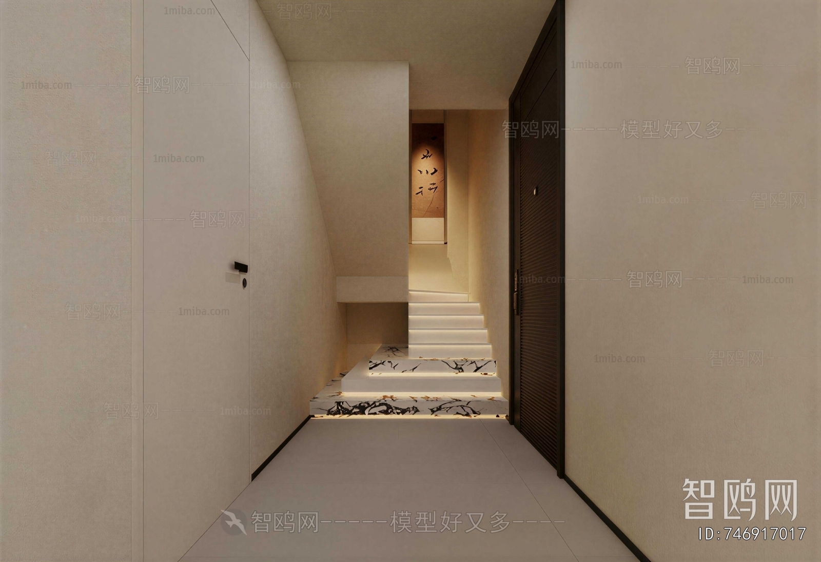 Wabi-sabi Style Stairwell