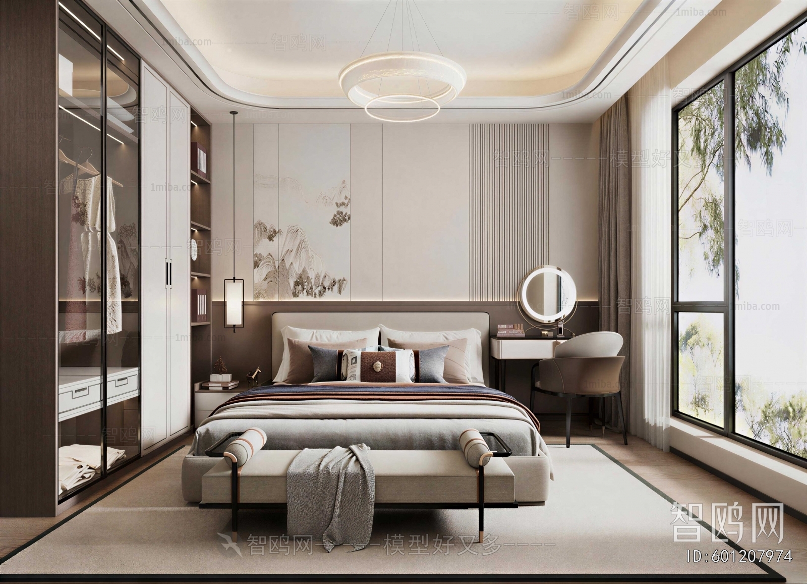 New Chinese Style Bedroom