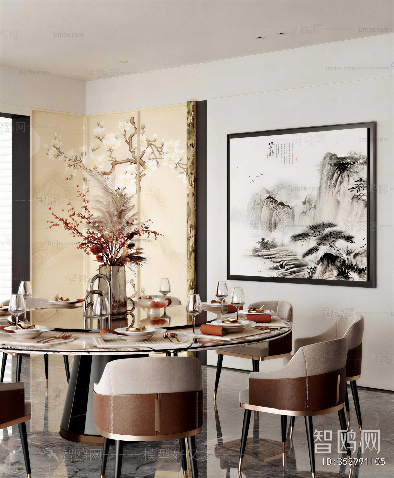 New Chinese Style Dining Room