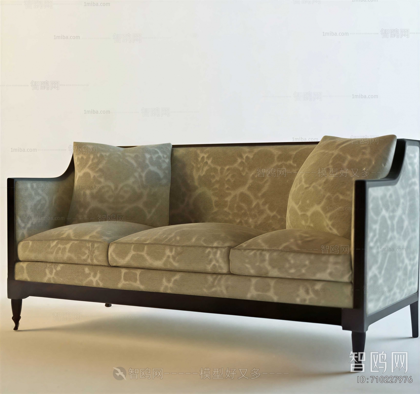 New Chinese Style Three-seat Sofa